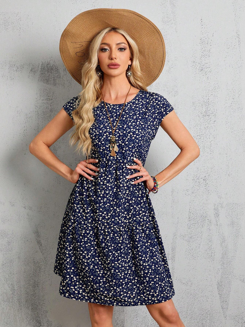 Vestido Bata floral Londres - Tiffani Moda Feminina