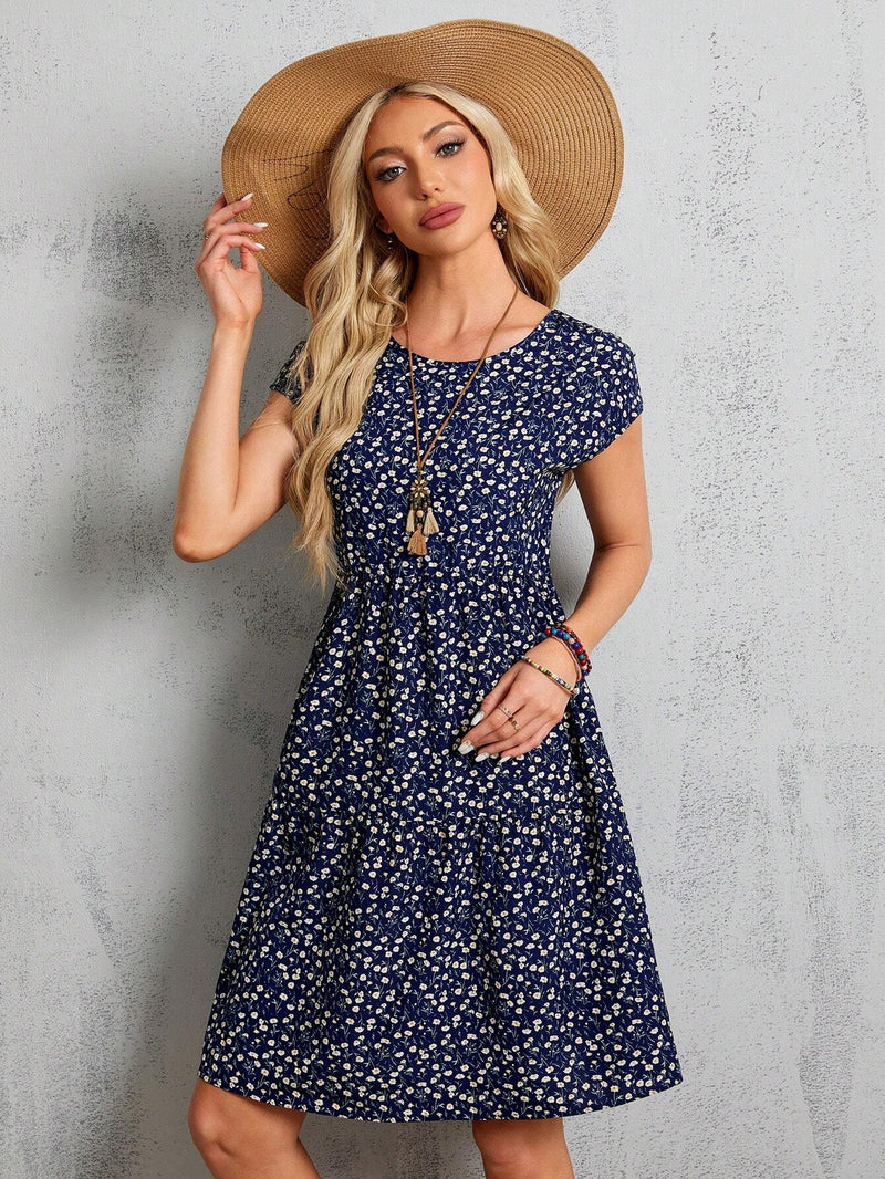 Vestido Bata floral Londres - Tiffani Moda Feminina