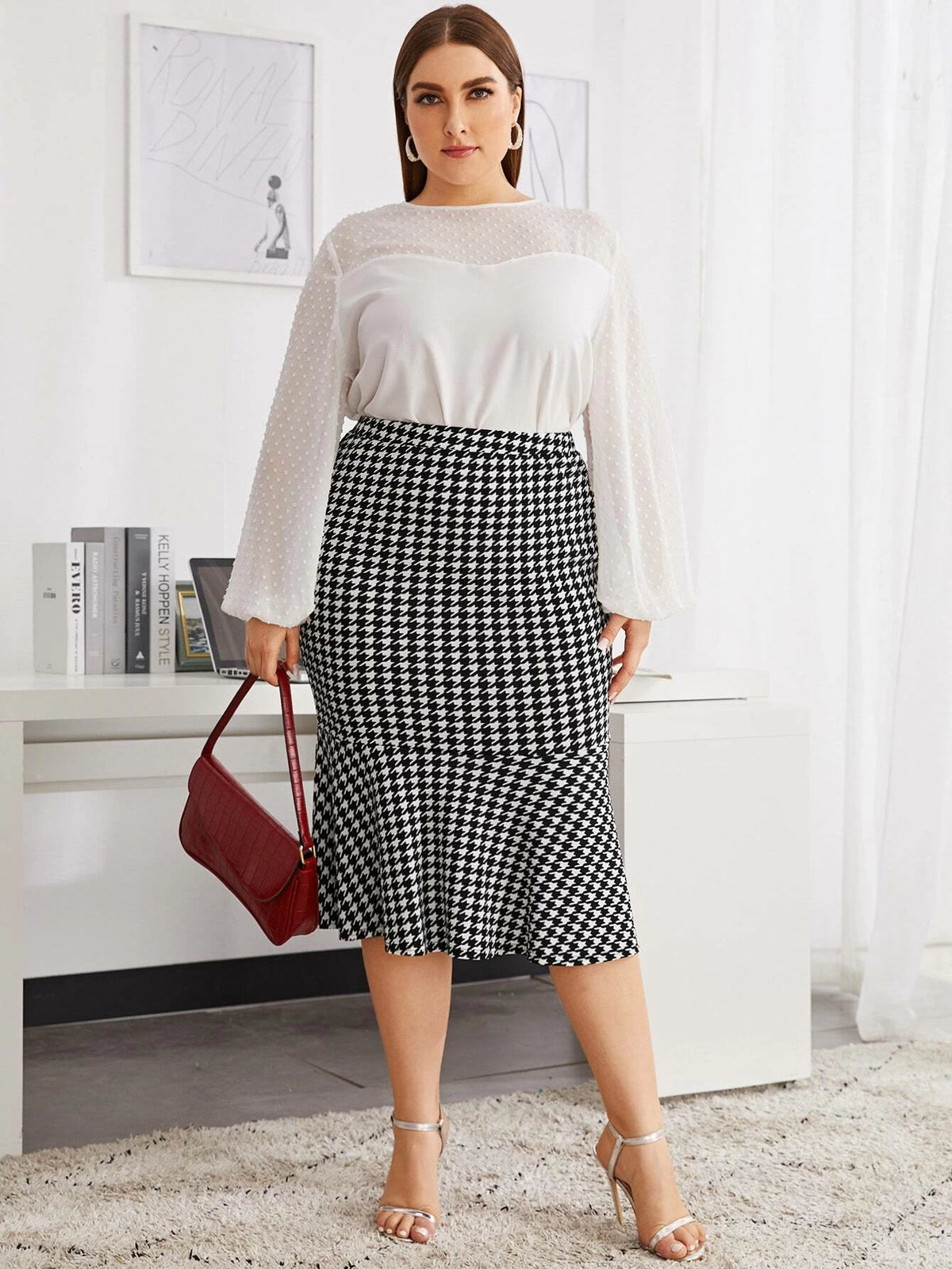 Saia Lunna Clasi Xadrez - Tiffani Moda Feminina