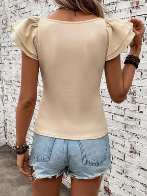 Camiseta Classi Manga De Borboleta - Tiffani Moda Feminina