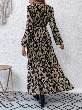 Vestido Clasic Com Cinto Manga Longa - Tiffani Moda Feminina