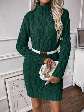 Vestido De Tricô Beatriz Gola Alta