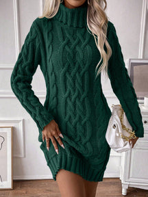 Vestido De Tricô Beatriz Gola Alta
