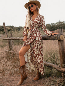 Vestido Clasic Com Cinto Manga Longa