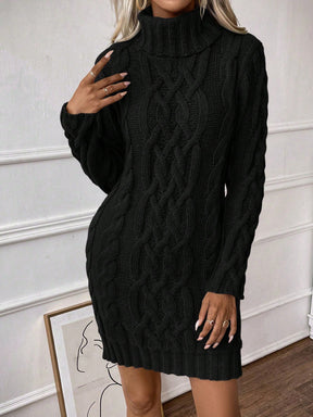 Vestido De Tricô Beatriz Gola Alta