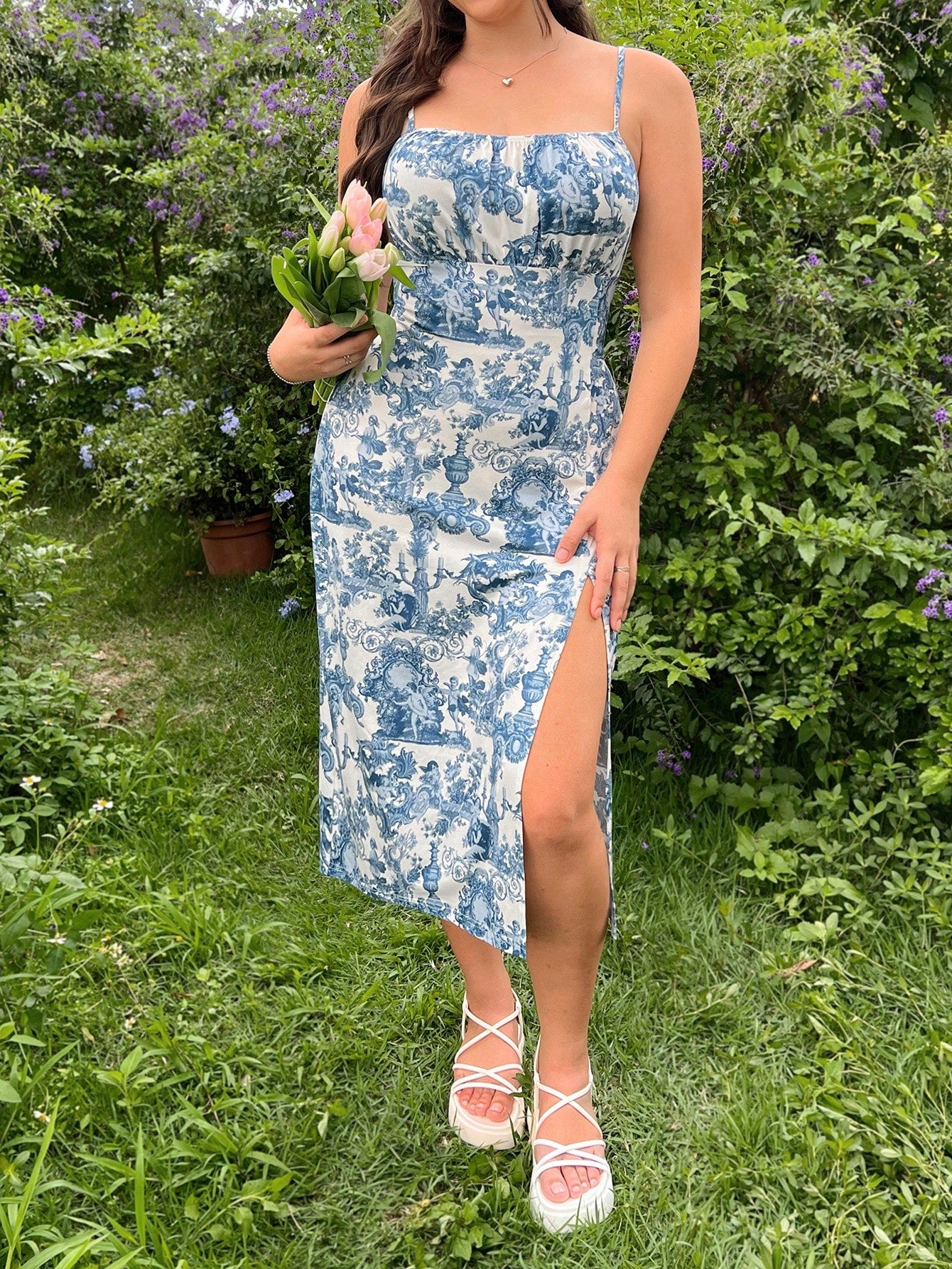 Vestido Catarina Plus-Size Com Estampa