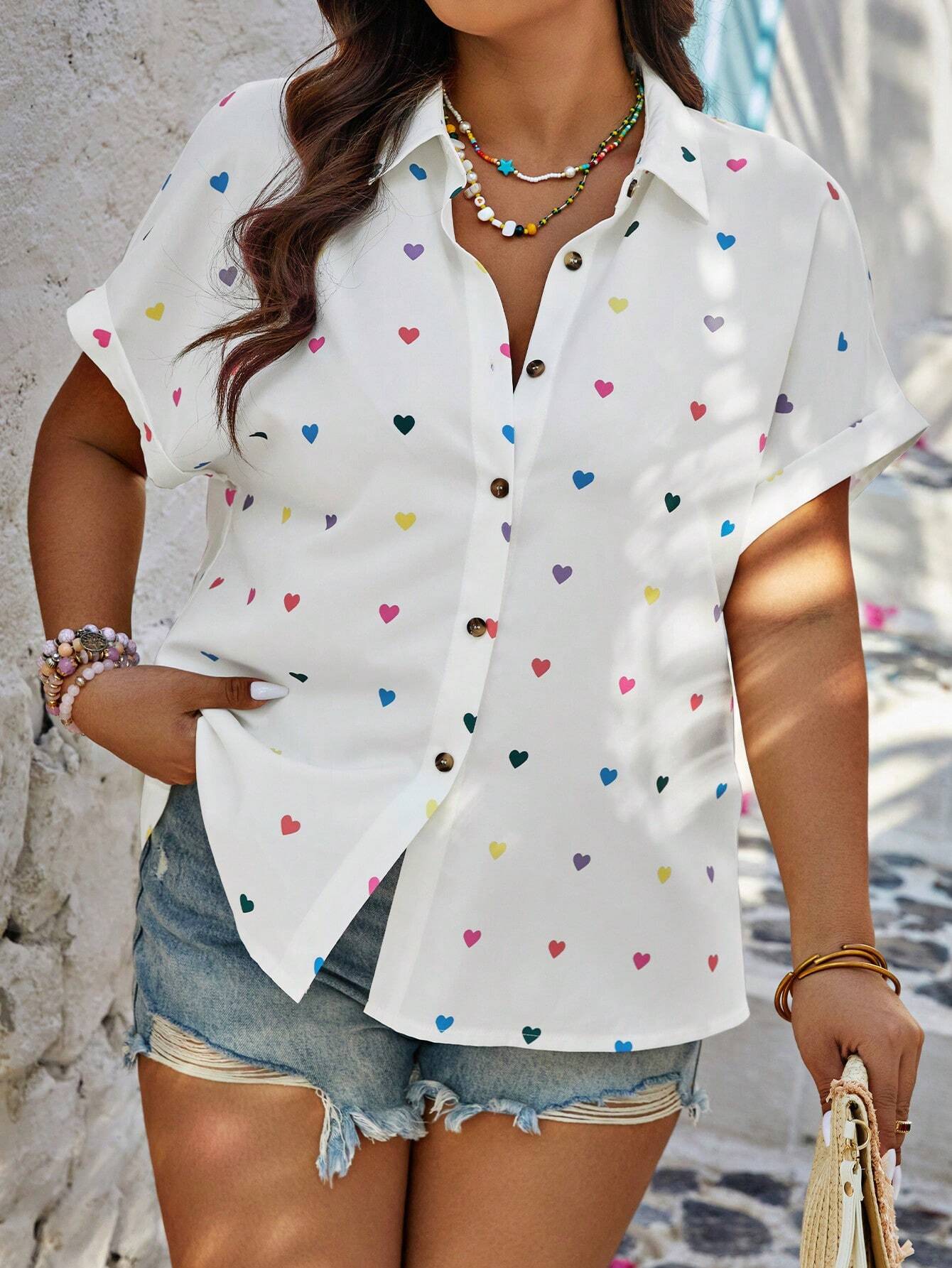 Camisa Corações Encantados - Tiffani Moda Feminina