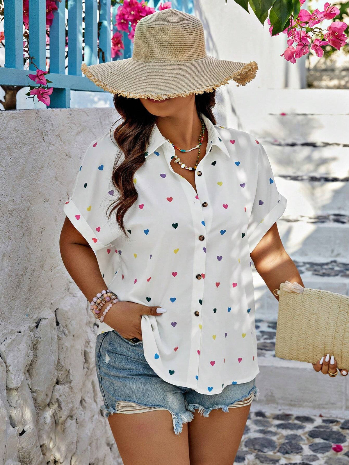 Camisa Corações Encantados - Tiffani Moda Feminina
