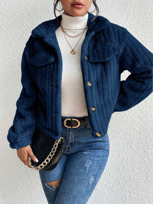 Jaqueta Monier de Pelúcia - Tiffani Moda Feminina