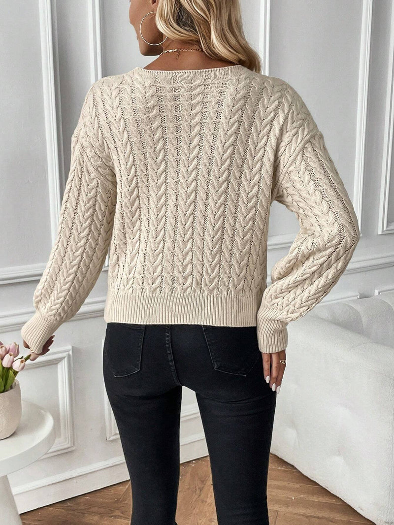 Suéter Essenc Ombro Caído Cruzamento - Tiffani Moda Feminina