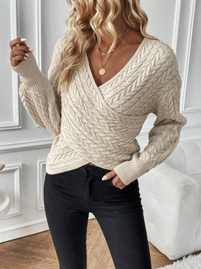 Suéter Essenc Ombro Caído Cruzamento - Tiffani Moda Feminina