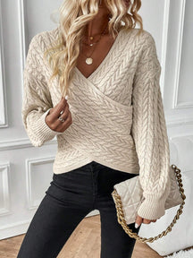Suéter Essenc Ombro Caído Cruzamento - Tiffani Moda Feminina
