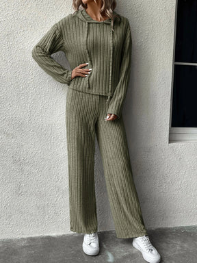 Conjunto Essnce Blusa com Capuz & Calça flare - Tiffani Moda Feminina