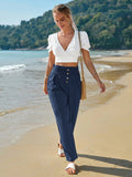 Calça Alfaiataria Francy Plissado Cintura Alta - Tiffani Moda Feminina