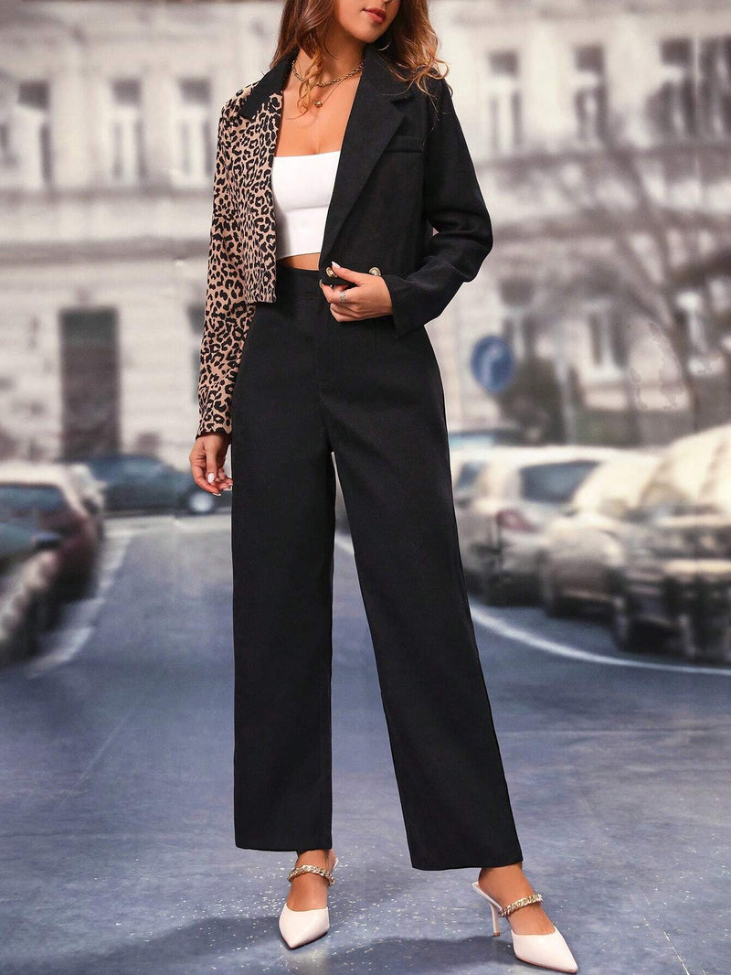 Conjunto Belly Blazer E Calça Com Estampa - Tiffani Moda Feminina