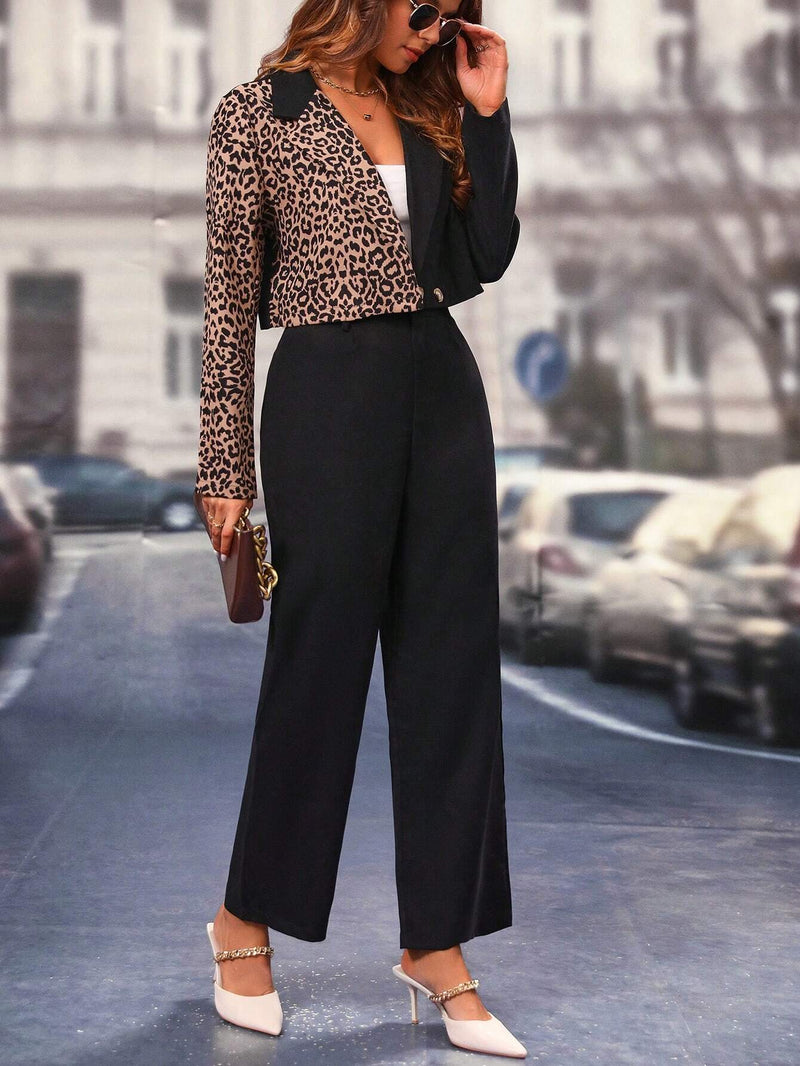 Conjunto Belly Blazer E Calça Com Estampa - Tiffani Moda Feminina