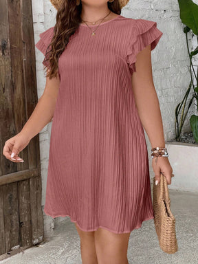 Vestido Francy Plus-Size Acabamento De Babados - Tiffani Moda Feminina