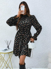 Vestido Elegância Flor de Outono de Manga Longa - Tiffani Moda Feminina