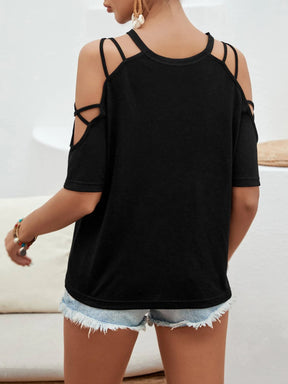 Camiseta Casual Chic De Alça - Tiffani Moda Feminina