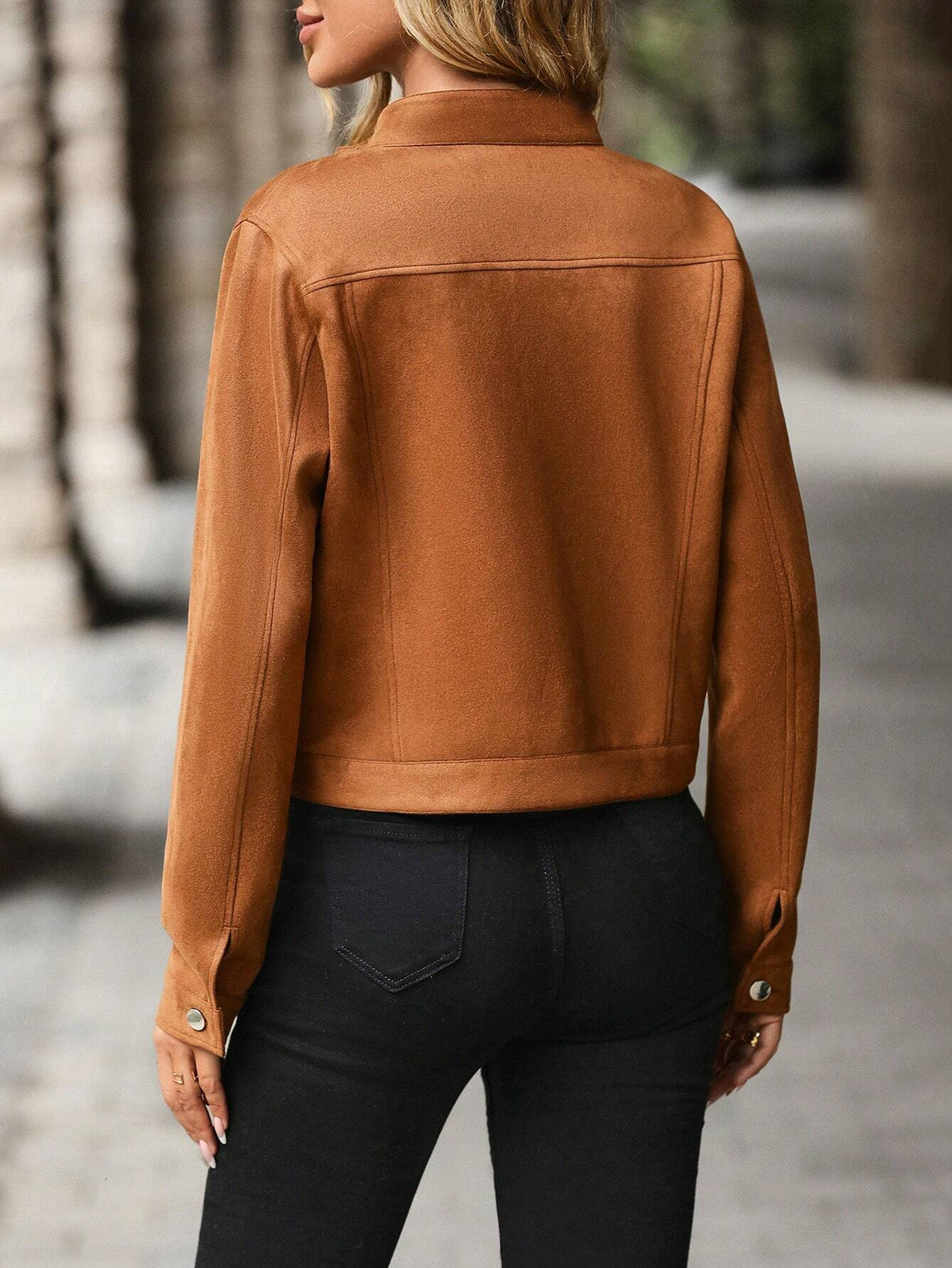 Jaqueta Crop Modelagem - Tiffani Moda Feminina