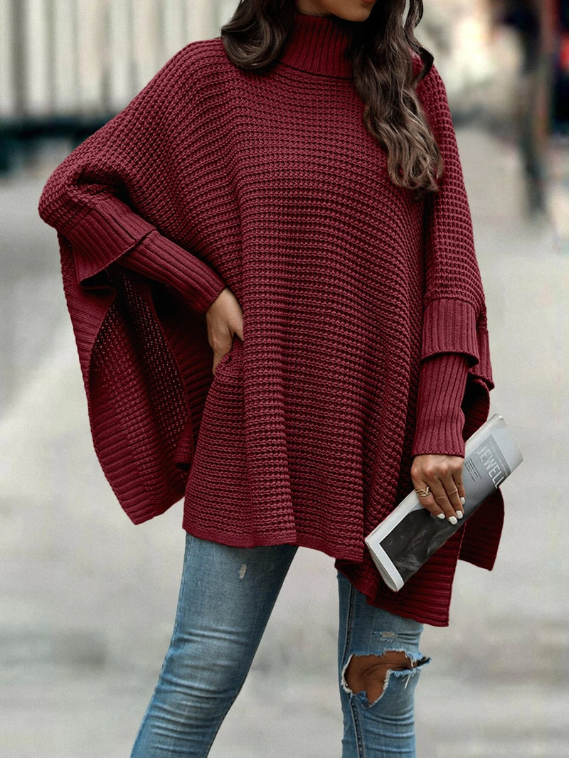 Poncho Beatrys gola alta manga