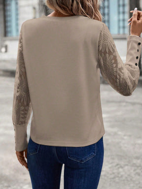 Blusa Mary Com Manga De Renda