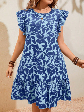 Vestido Plus Size Com Estampa Allover