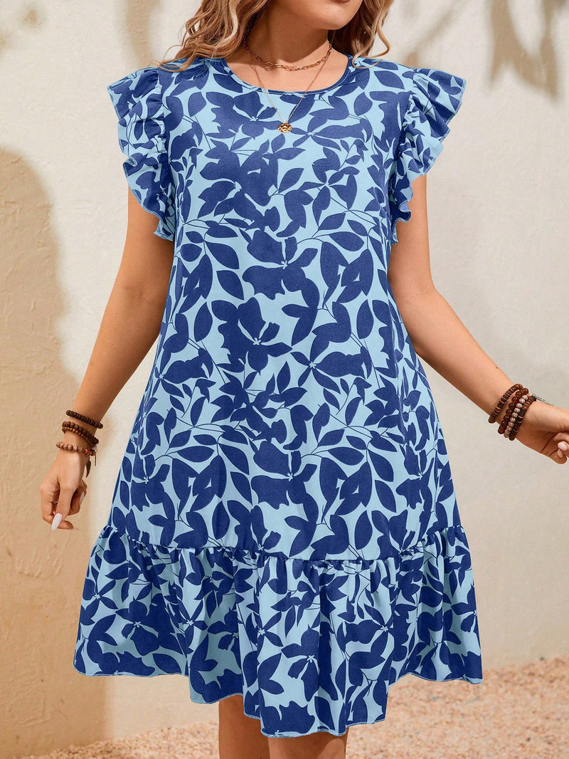 Vestido Plus Size Com Estampa Allover