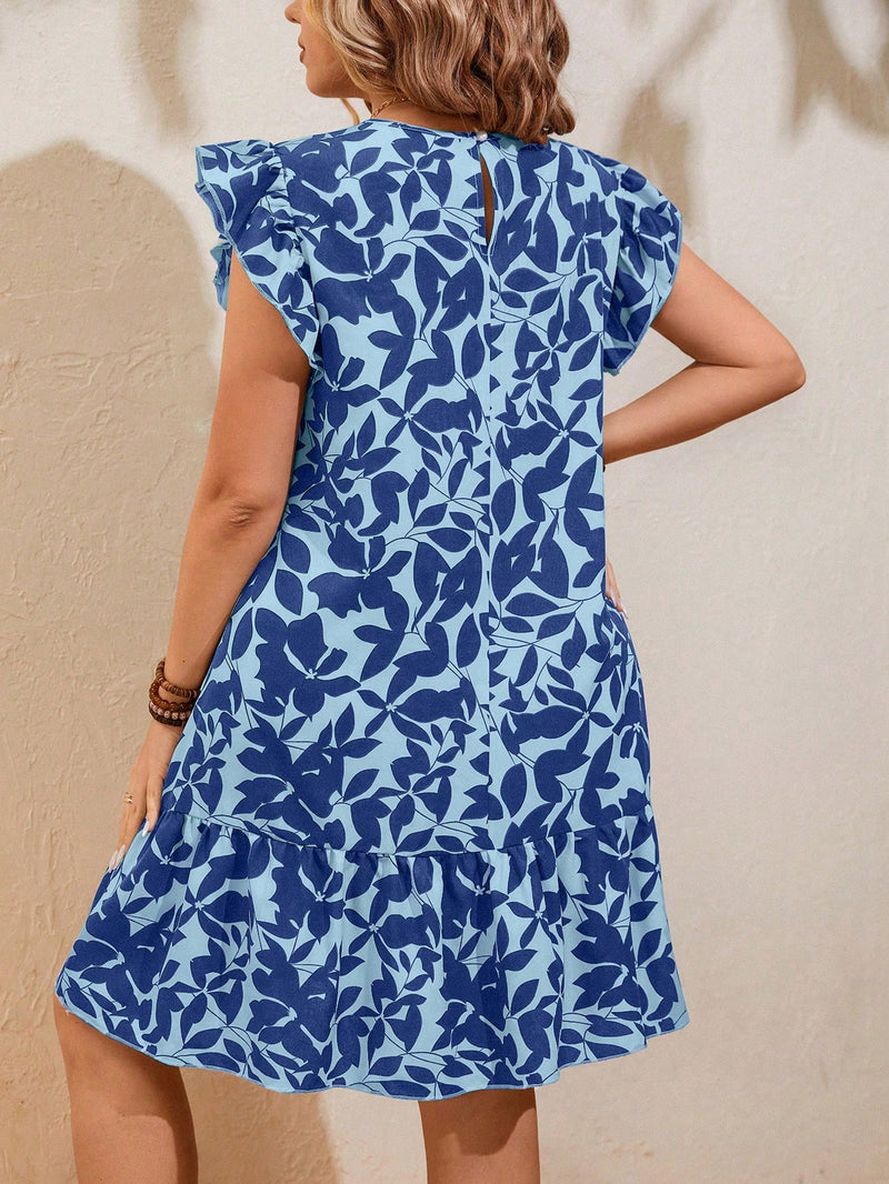 Vestido Plus Size Com Estampa Allover