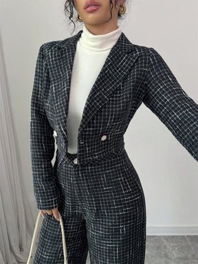 Conjunto Maisa Blazer e Calça Elagante Xadres