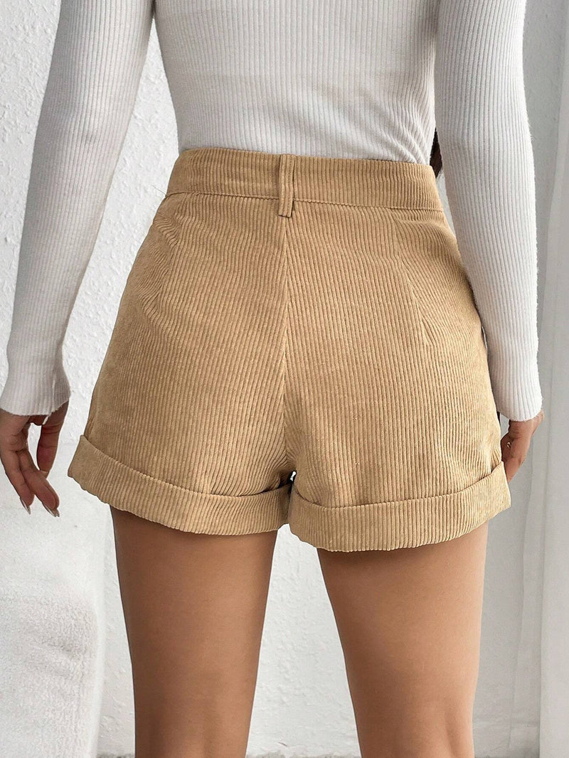 Shorts Bombazina Bainha Enrolada - Tiffani Moda Feminina