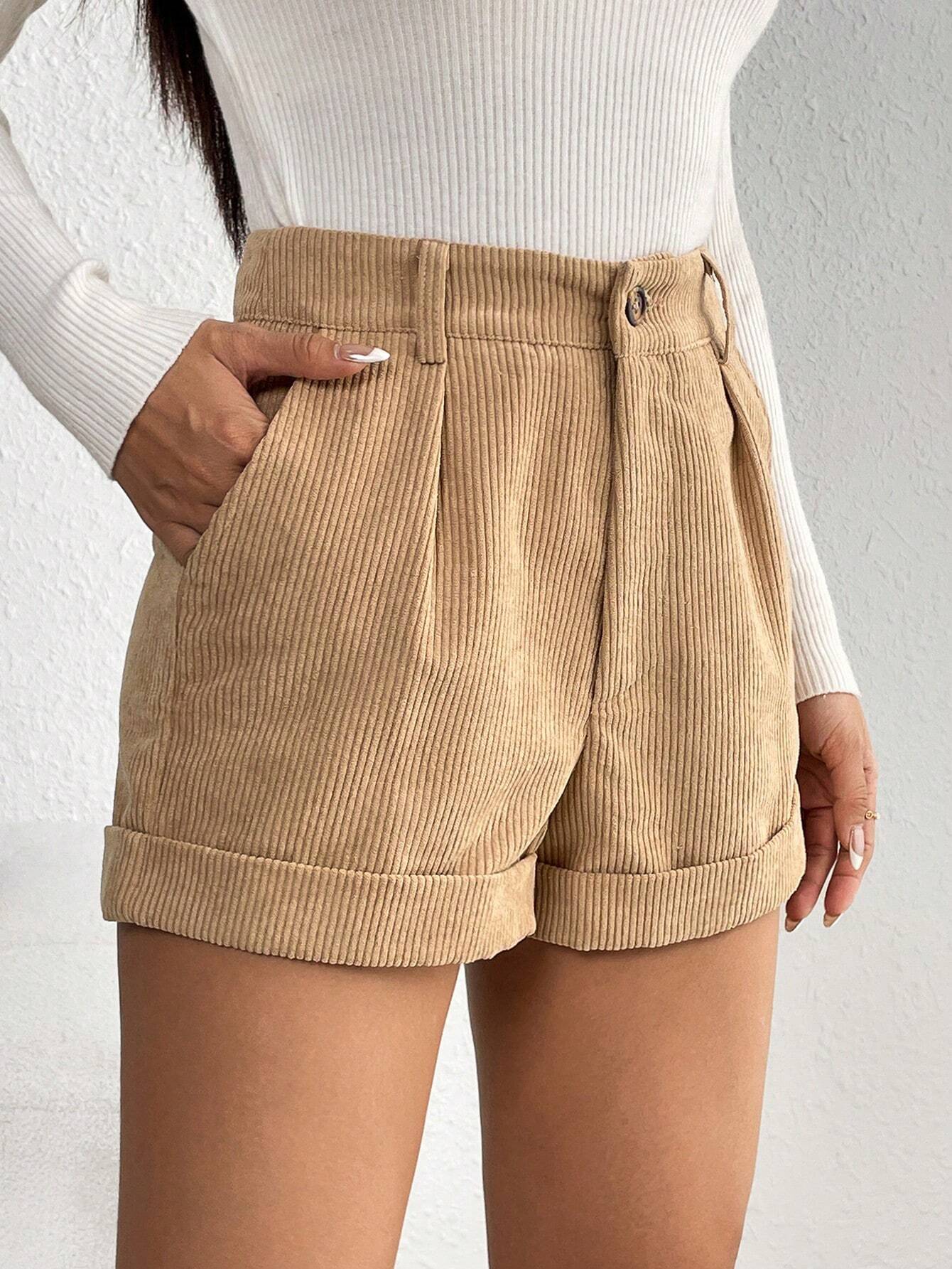Shorts Bombazina Bainha Enrolada - Tiffani Moda Feminina