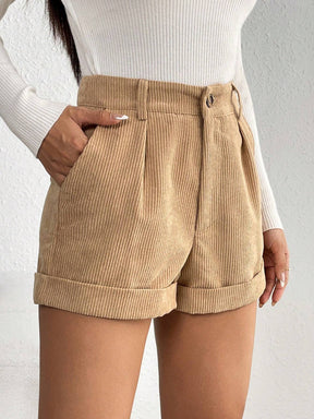 Shorts Bombazina Bainha Enrolada - Tiffani Moda Feminina