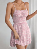 Vestido Belly Floral Curto Costa Cruzada