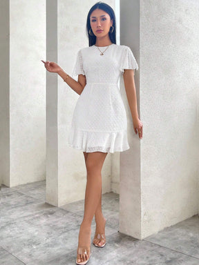 Vestido De Chiffon Com Bolinhas - Tiffani Moda Feminina