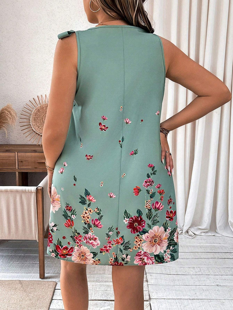 Vestido Plus Size Decote De Renda Em Patchwork - Tiffani Moda Feminina