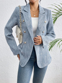 Blazer Julien De Duplo-breasted Com Gola Dobrada