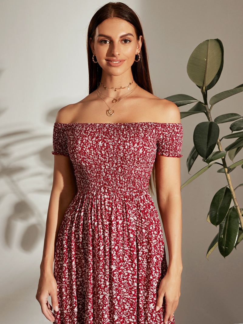 Vestido Lexa Floral Abertura Lateral