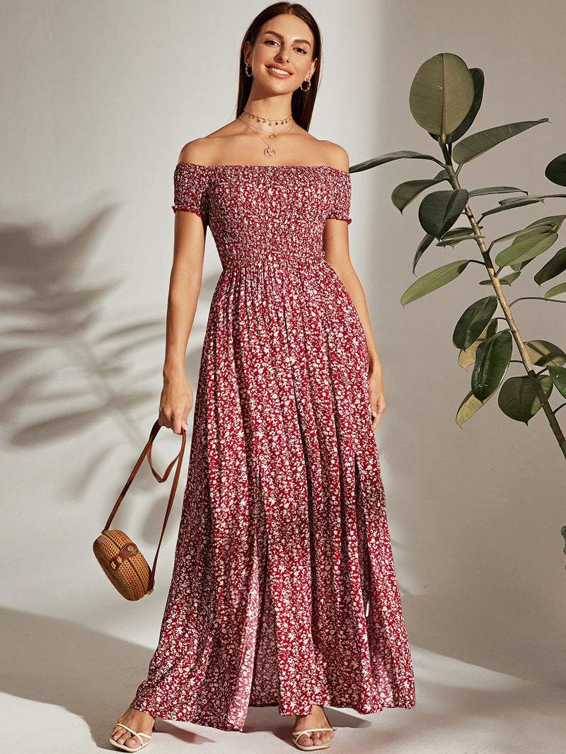 Vestido Lexa Floral Abertura Lateral