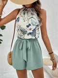 Conjunto Emily De Duas Peças Com Estampa Floral Tropical - Tiffani Moda Feminina