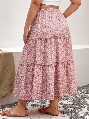 Saias Floral Encantada Plus-Size - Tiffani Moda Feminina