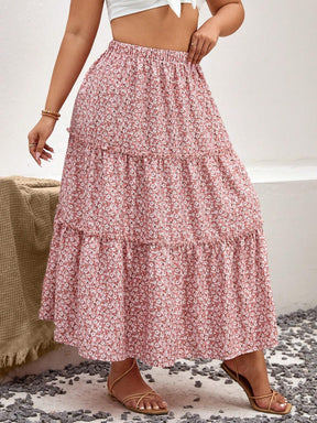Saias Floral Encantada Plus-Size - Tiffani Moda Feminina
