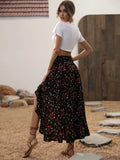 Saia Floral Byan Bainha Assimétrica - Tiffani Moda Feminina