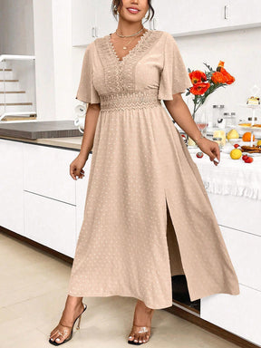 Vestido Vivar Manga Curta Com Renda E Babados