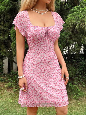 Vestido Paris Floral babado - Tiffani Moda Feminina
