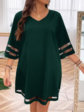 Vestido Lilo de túnica malha de contraste