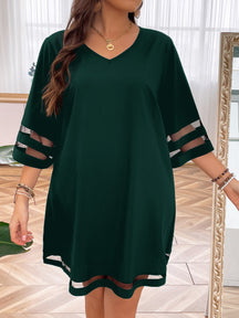 Vestido Lilo de túnica malha de contraste