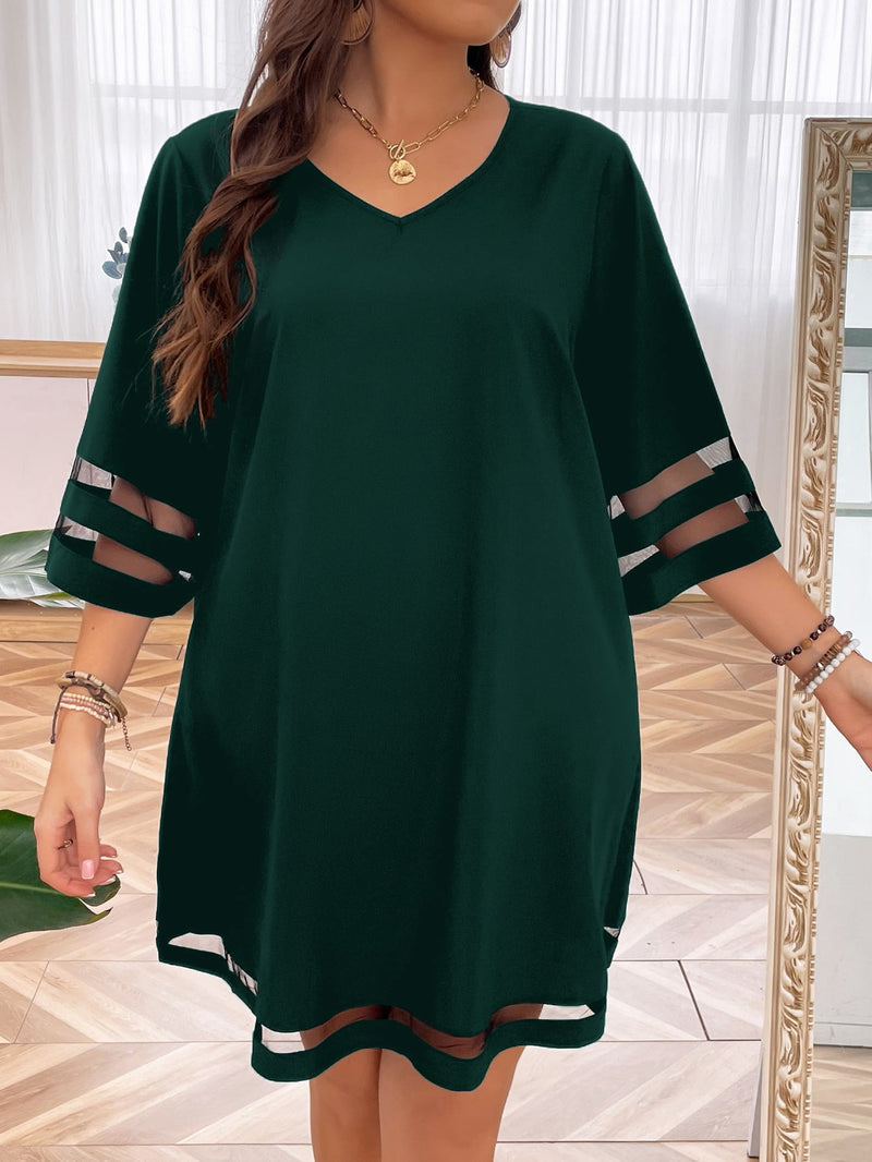 Vestido Lilo de túnica malha de contraste