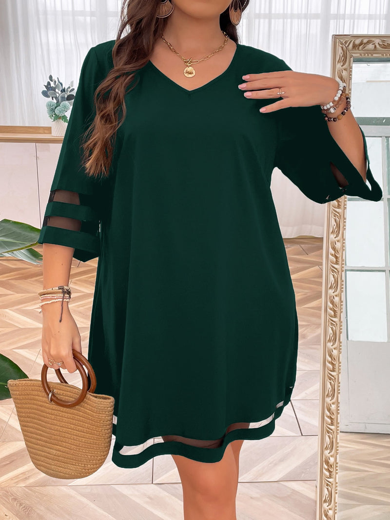 Vestido Lilo de túnica malha de contraste