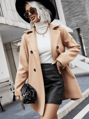 Sobretudos Cris Elegante Com Botão Duplo - Tiffani Moda Feminina
